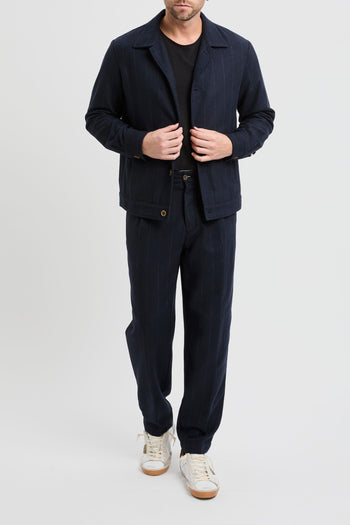 Giacca in misto lana gessato - 3