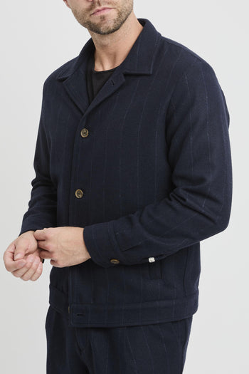 Giacca in misto lana gessato - 4