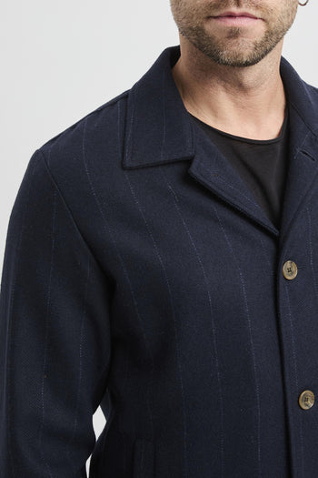 Giacca in misto lana gessato - 6