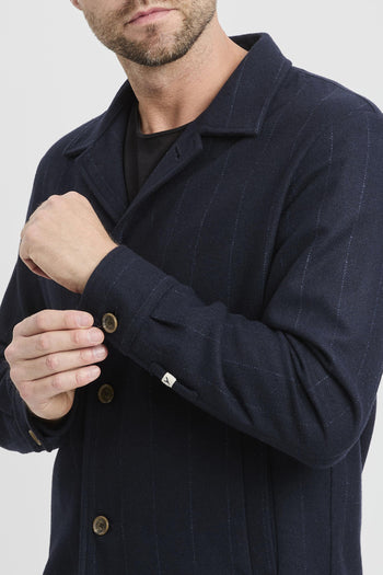 Giacca in misto lana gessato - 7