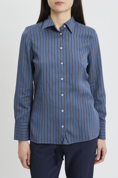 Camicia a righe in viscosa (Mod. MLLFOLK)