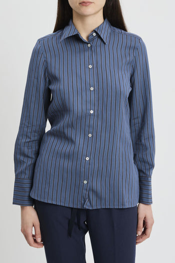 Camicia a righe in viscosa (Mod. MLLFOLK) - 3