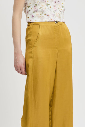 Pantalone a palazzo in viscosa misto lino (Mod. MLLIDONEO) - 5
