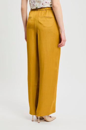 Pantalone a palazzo in viscosa misto lino (Mod. MLLIDONEO) - 6