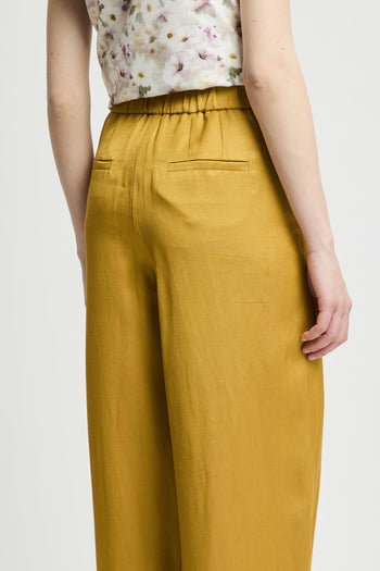 Pantalone a palazzo in viscosa misto lino (Mod. MLLIDONEO) - 7