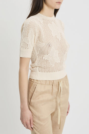 Maglia girocollo in cotone punto rete con manica corta (Mod. MLLFUNGO) - 4