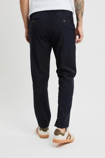Pantalone in fresco di lana con coulisse - 5