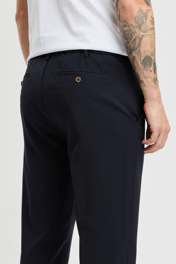 Pantalone in fresco di lana con coulisse - 6