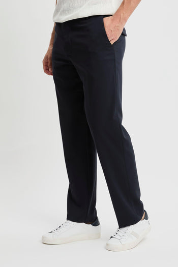 Pantalone taglio sartoriale in fresco di lana BLU - 2