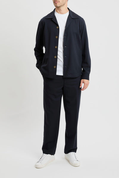 Overshirt in fresco di lana