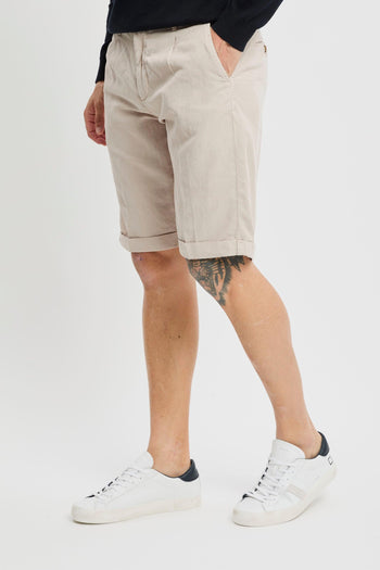 Pantalone corto in lyocell misto lino washed - 3