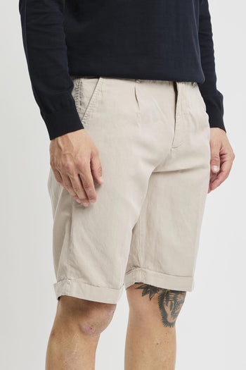 Pantalone corto in lyocell misto lino washed - 4
