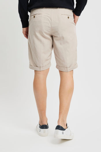 Pantalone corto in lyocell misto lino washed - 5