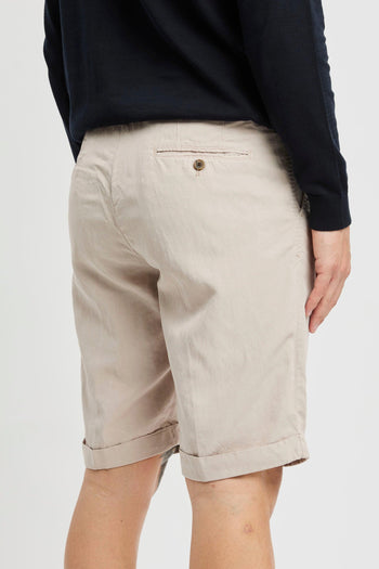 Pantalone corto in lyocell misto lino washed - 6