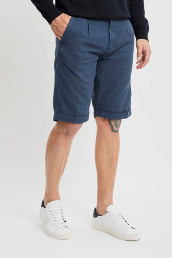 Pantalone corto in lyocell misto lino washed - 6