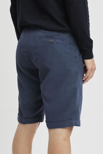 Pantalone corto in lyocell misto lino washed - 3