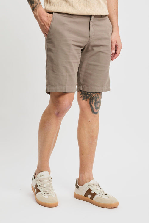 Pantalone corto in cotone con coulisse