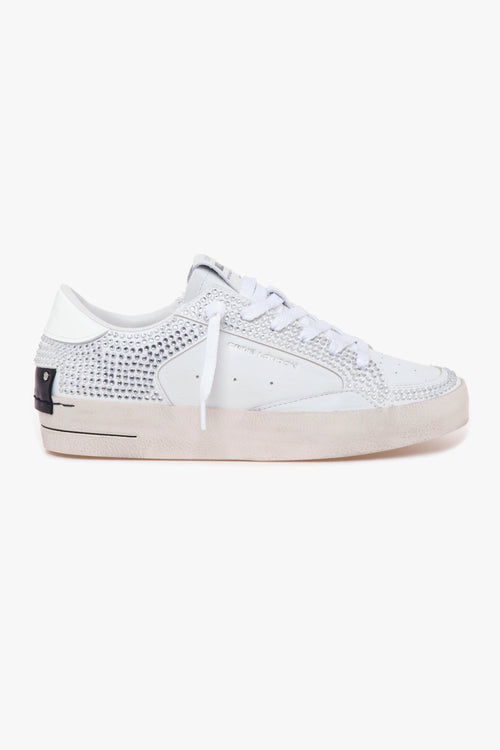 Sneaker Skate Deluxe in pelle con strass