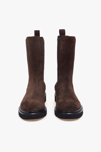 Chelsea boot in camoscio con suola in gomma - 5