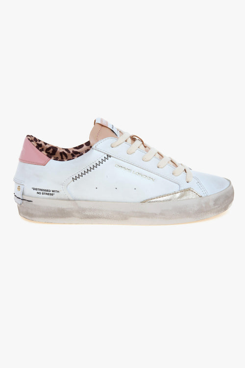 Sneaker Distressed in pelle