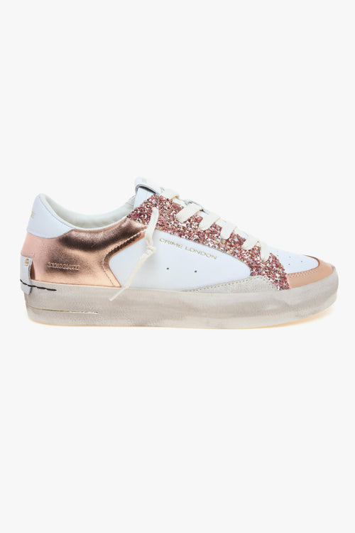 Sneaker SK8 Deluxe in pelle e glitter
