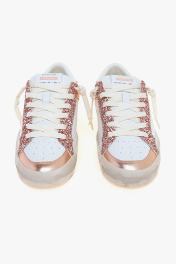 Sneaker SK8 Deluxe in pelle e glitter - 5