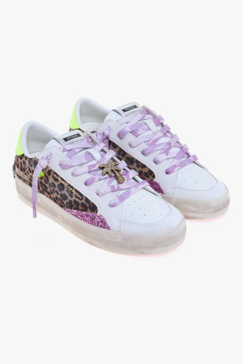 Sneaker SK8 Deluxe in pelle e tessuto maculato - 2