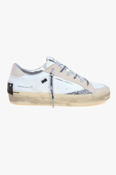 Sneaker SK8 Deluxe in pelle e canvas con dettagli in glitter