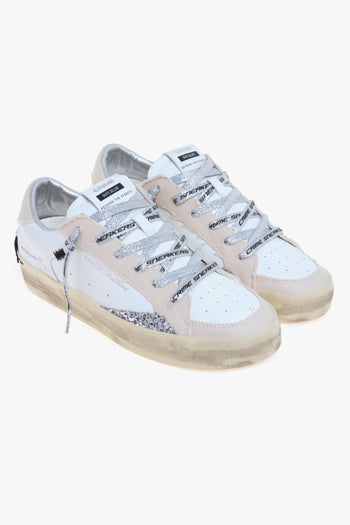 Sneaker SK8 Deluxe in pelle e canvas con dettagli in glitter - 2
