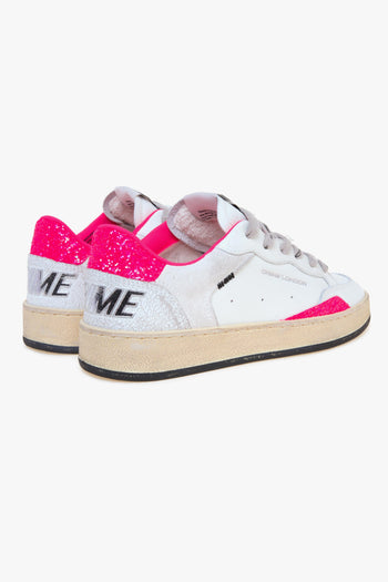 Sneaker Chelasea in pelle e glitter fuxia - 3
