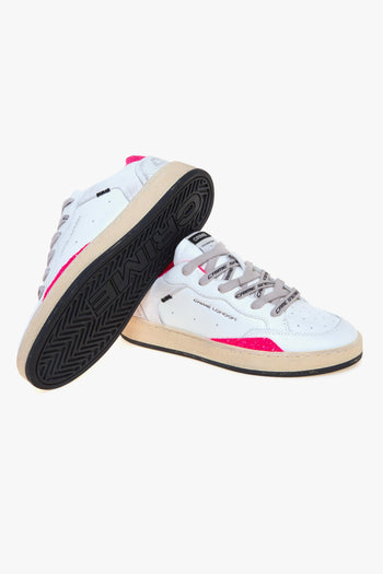 Sneaker Chelasea in pelle e glitter fuxia - 4