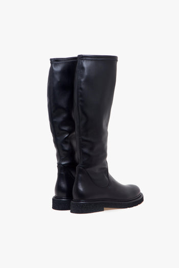 Stivale in pelle con gambale stretch - 3