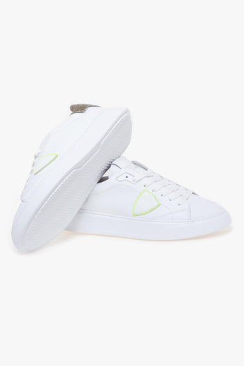 Sneaker Temple in pelle BIANCO - VERDE - 4