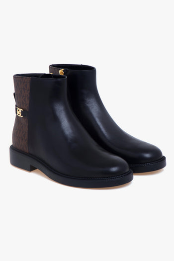 Tronchetto "Mandy Bootie" in pelle e tessuto monogram MK - 2