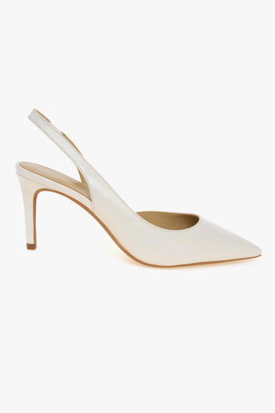 Sling back "Alina Flex" in pelle con tacco 75 mm BURRO
