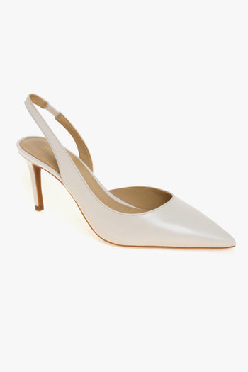 Sling back "Alina Flex" in pelle con tacco 75 mm BURRO - 4