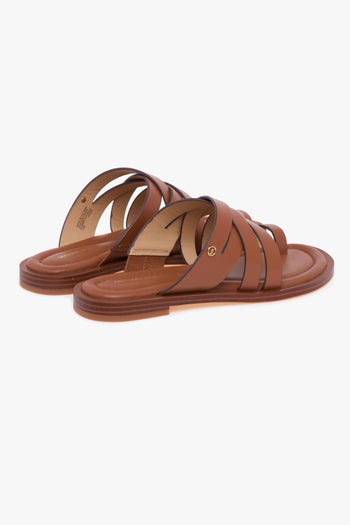 Ciabatta infradito "Nora" in pelle con fasce incrociate - 3