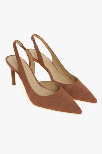 Sling back "Alina Flex" in camoscio stampa cocco e tacco 75 mm - 2