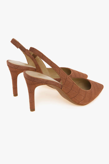 Sling back "Alina Flex" in camoscio stampa cocco e tacco 75 mm - 3