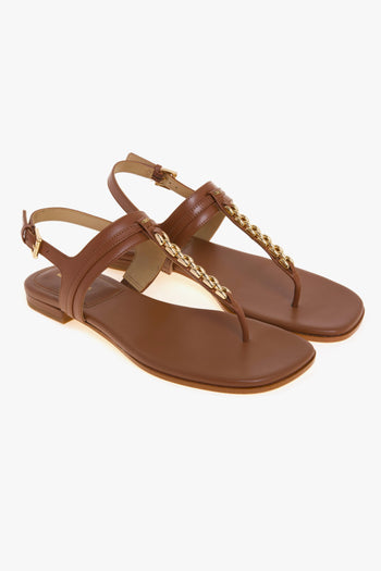 Sandalo flat infradito Marcia in pelle - 2