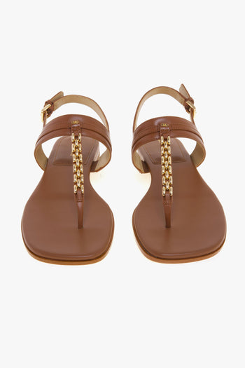 Sandalo flat infradito Marcia in pelle - 5