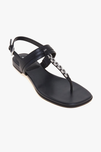 Sandalo flat infradito Marcia in pelle - 4