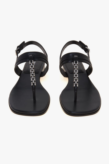 Sandalo flat infradito Marcia in pelle - 5