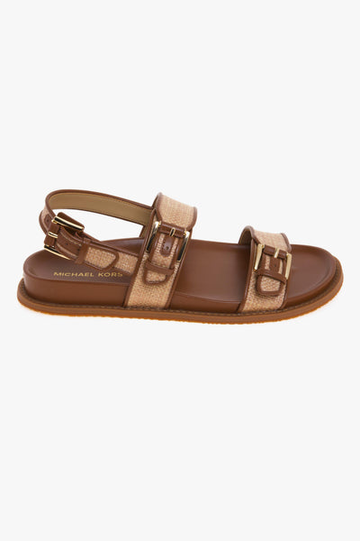Sandalo flat Nia con fussbett e tripla fascia regolabile
