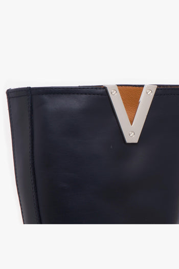 Biker in pelle con "V" nickel - 4