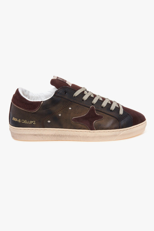 Sneaker SNK in pelle e camoscio