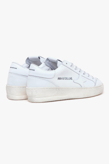 Sneaker basket "Slam" in vernice effetto spalmato BIANCO - 3