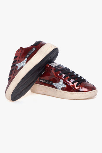 Sneaker basket "Slam" in vernice effetto spalmato - 4