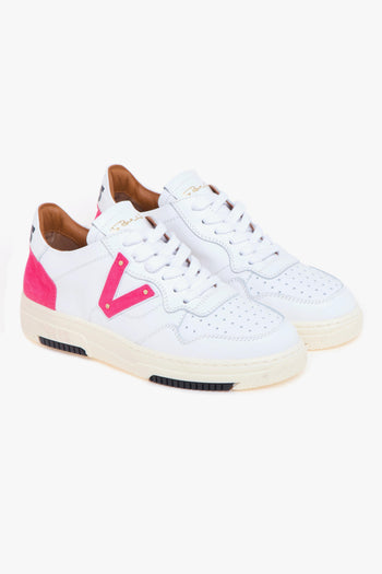 Sneaker basket bassa in pelle e camoscio - 2