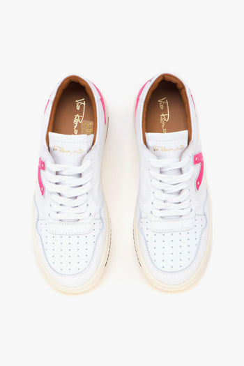 Sneaker basket bassa in pelle e camoscio - 5